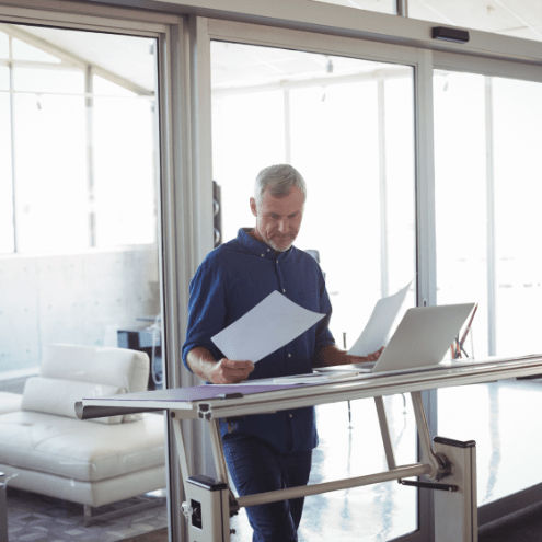 picture of a person reading a document